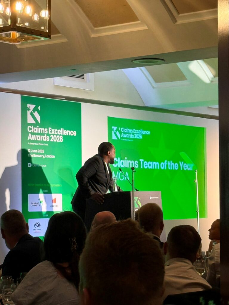 Claims Team of the Year MGA at the 2026 Claims Excellence Awards